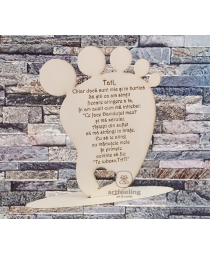 PLACA GRAVATA PICIOR PENTRU TATA