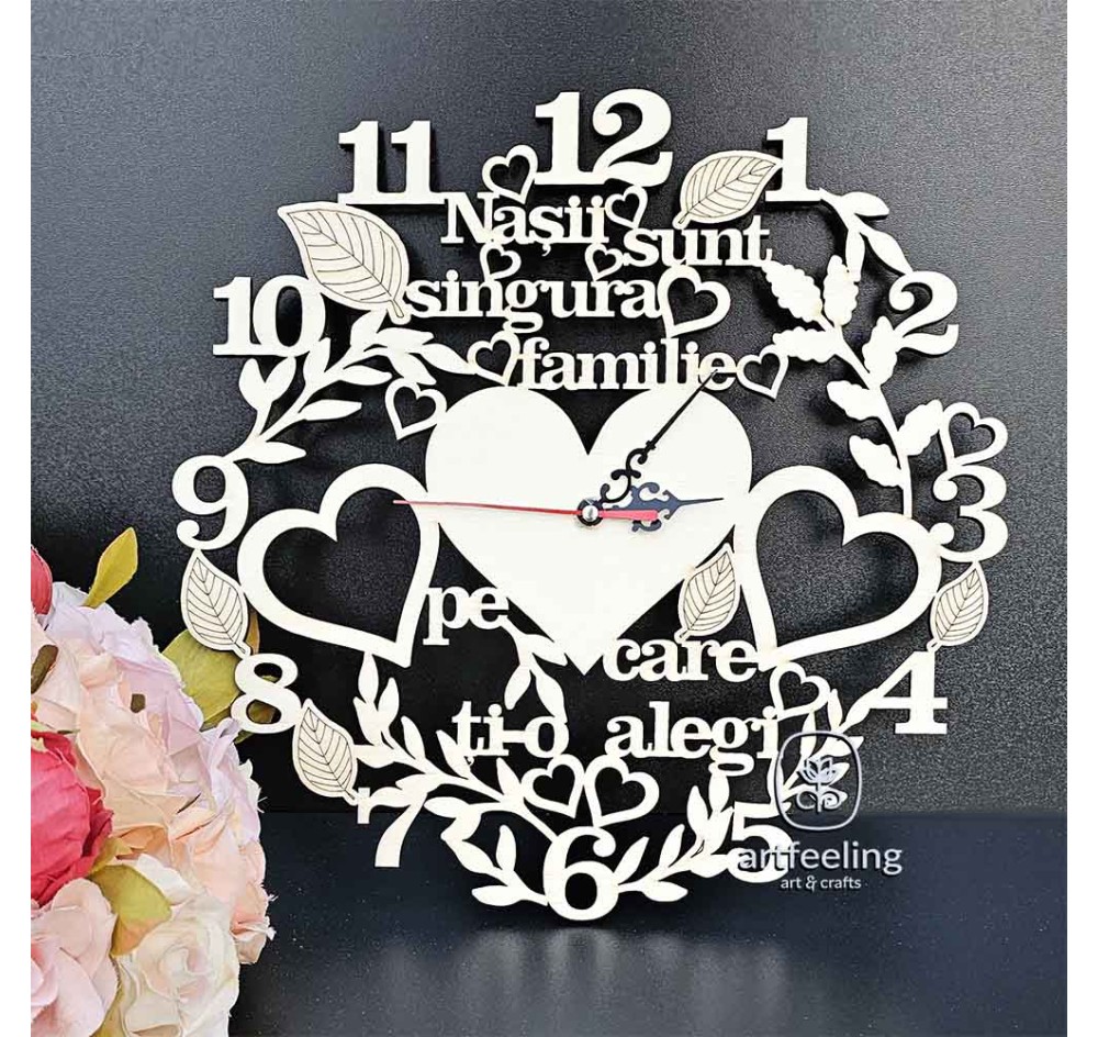 CADRAN CEAS CU FRUNZE 30 CM