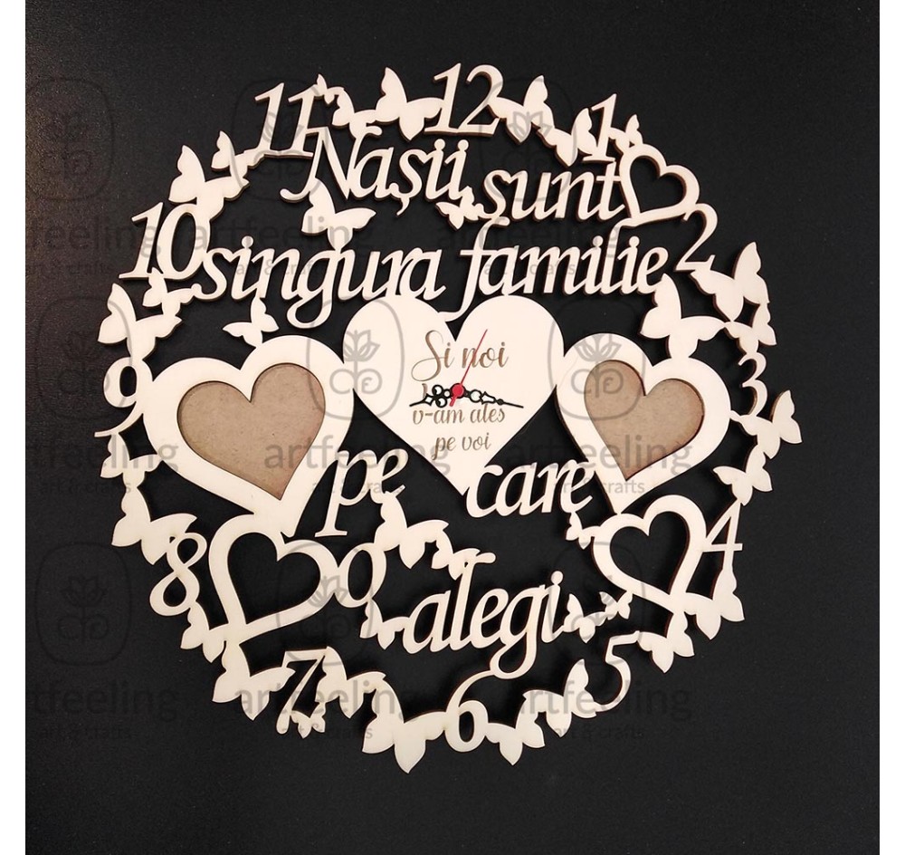 CADRAN CEAS CU FLUTURI -NASII SUNT...CU LOC POZE SI GRAVARE