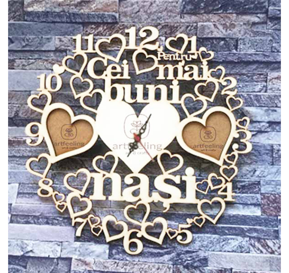 CADRAN CEAS -PENTRU CEI MAI BUNI NASI,CU LOC PENTRU POZE