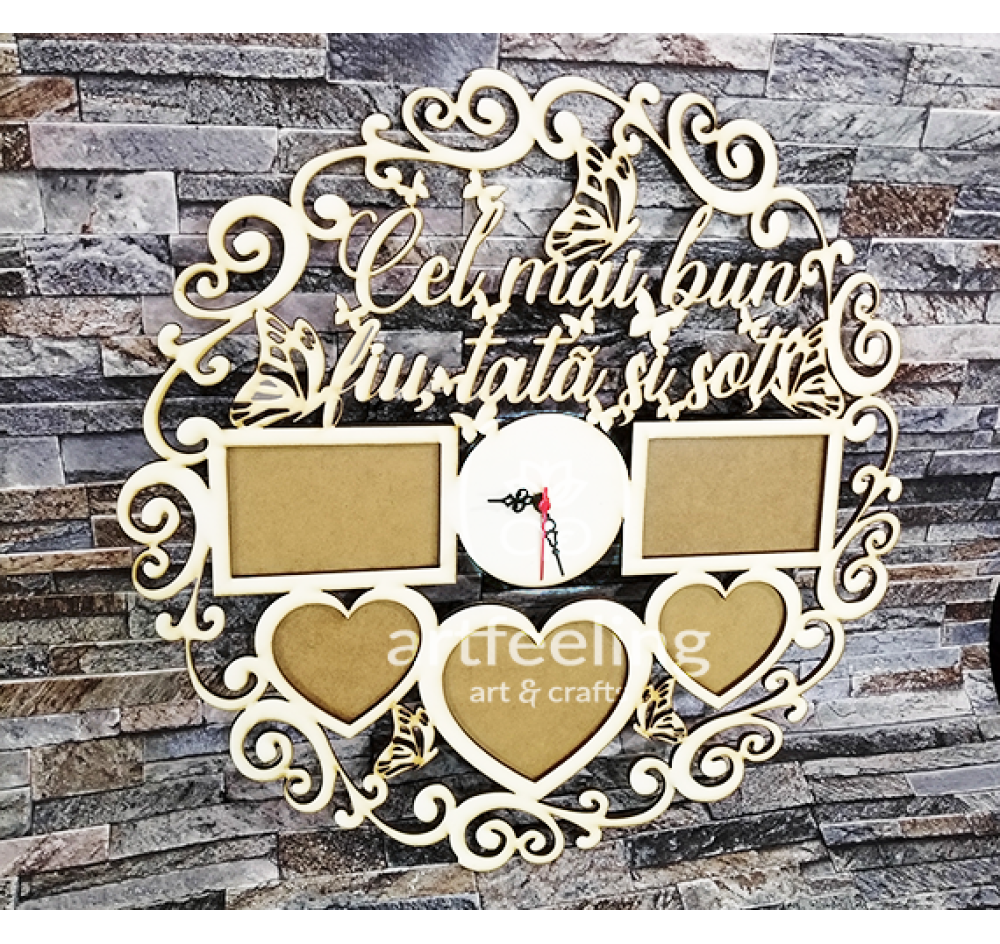 CADRAN CEAS CU LOC 5 POZE - FIU,SOT SI TATA...