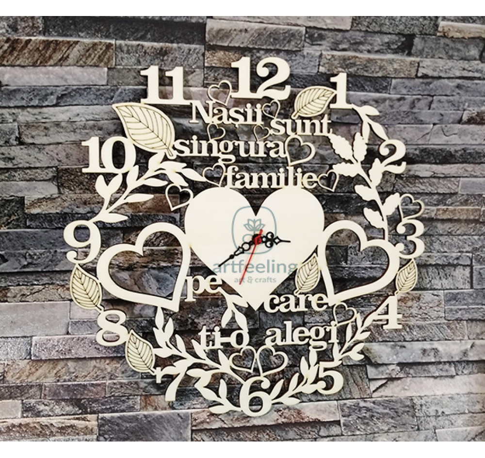 CADRAN CEAS CU FRUNZE 30 CM