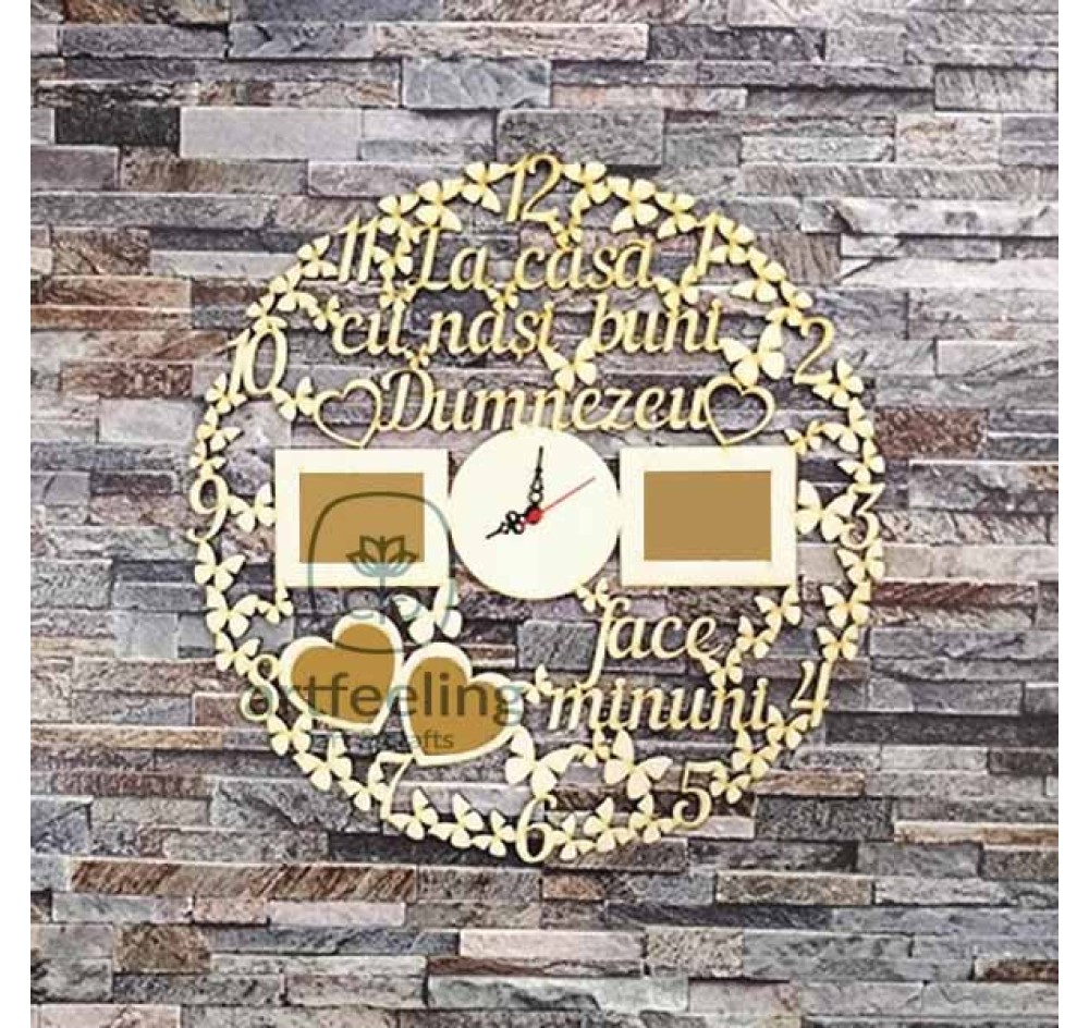 CADRAN CEAS CU LOC 4 POZE-LA CASA CU NASI BUNI...