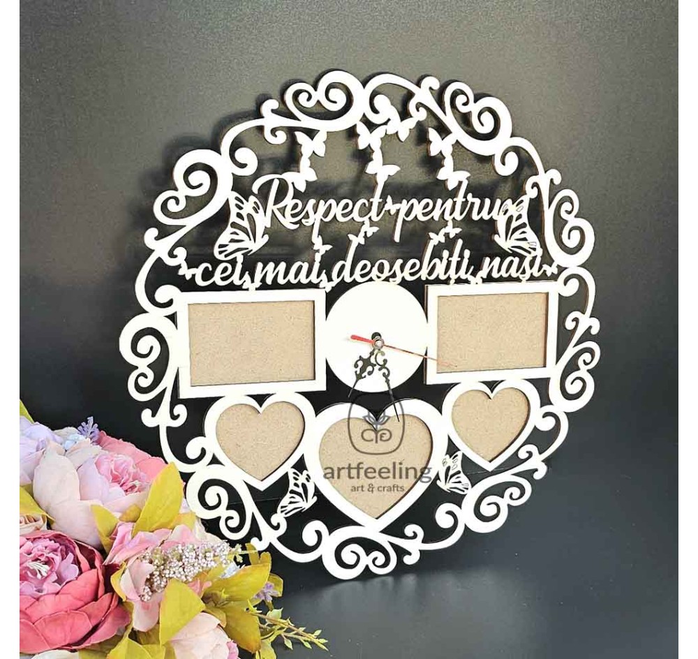 CADRAN CEAS CU LOC 5 POZE - RESPECT PENTRU NASI