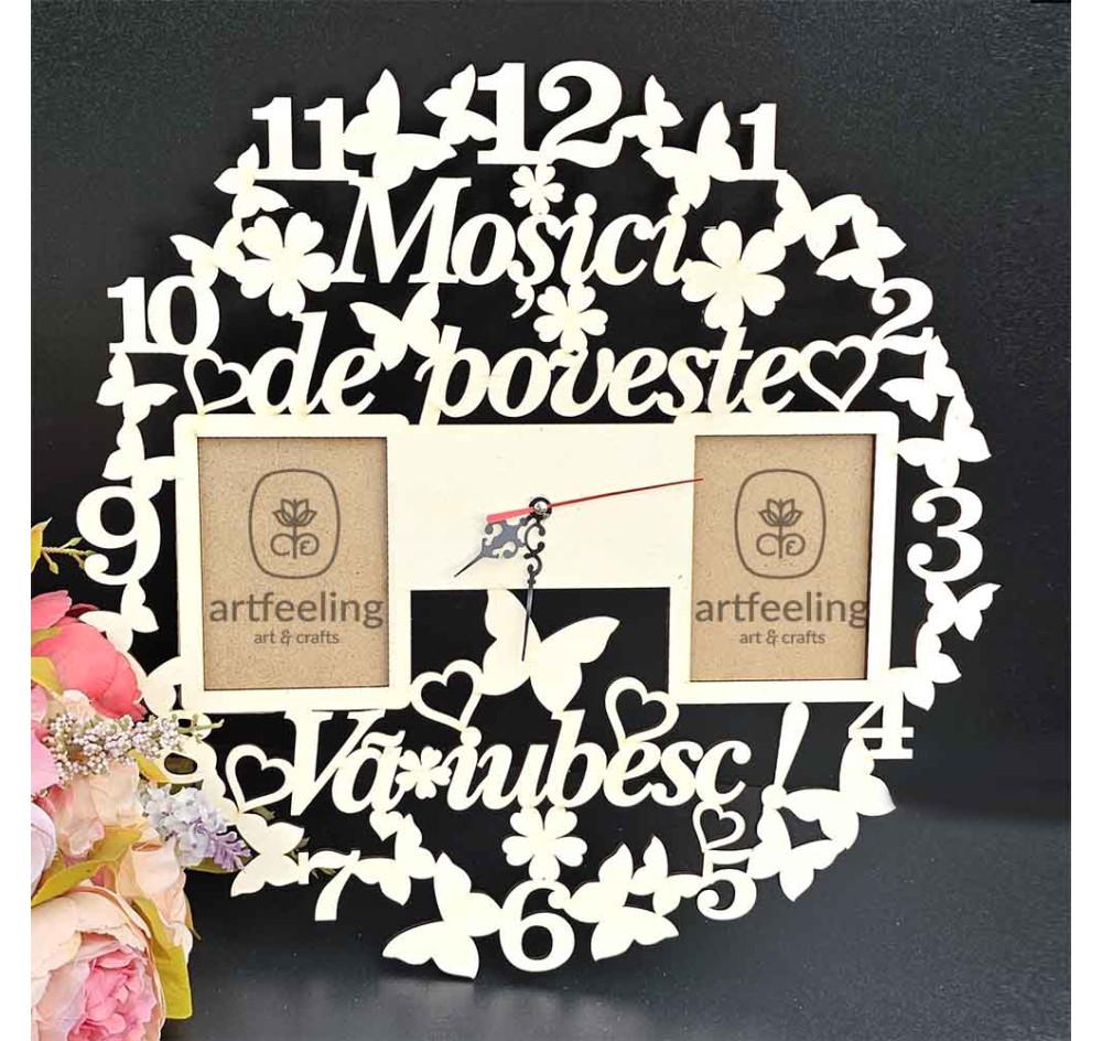 CADRAN CEAS CU LOC 2 POZE -"MOSICI DE POVESTE"