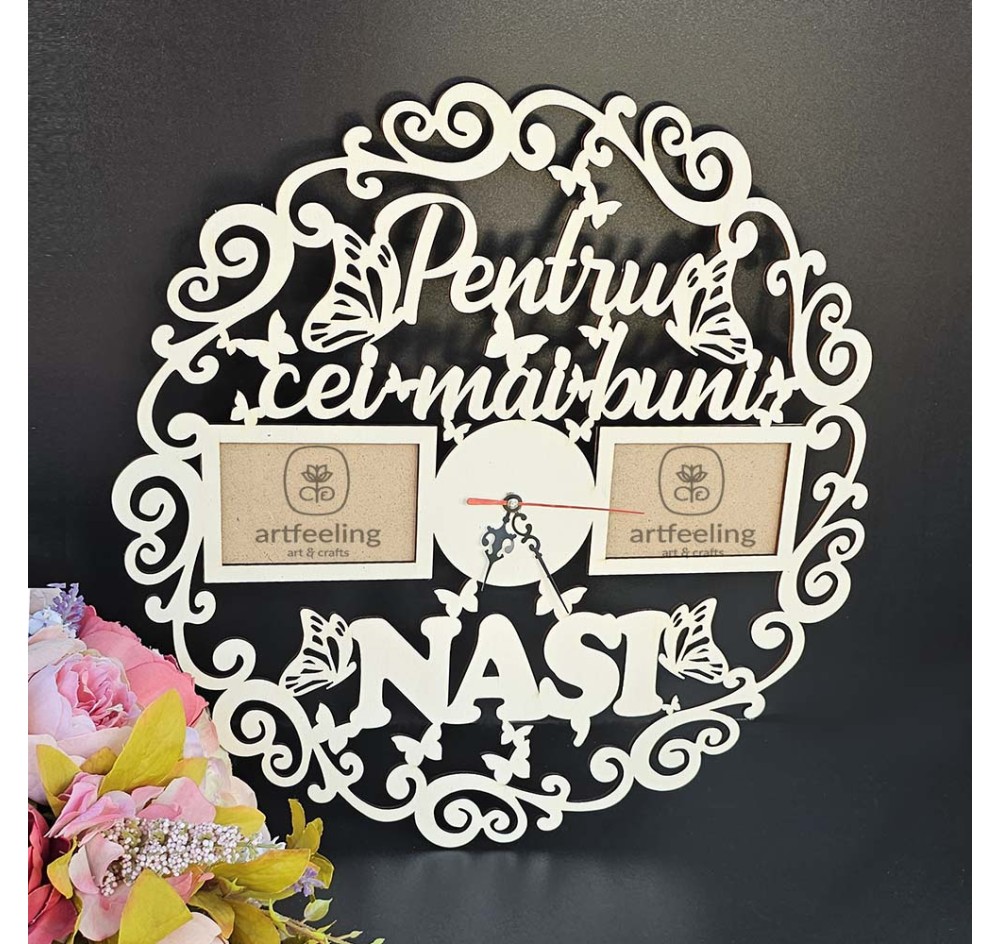 CADRAN CEAS CU LOC 2 POZE - PENTRU CEI MAI BUNI NASI