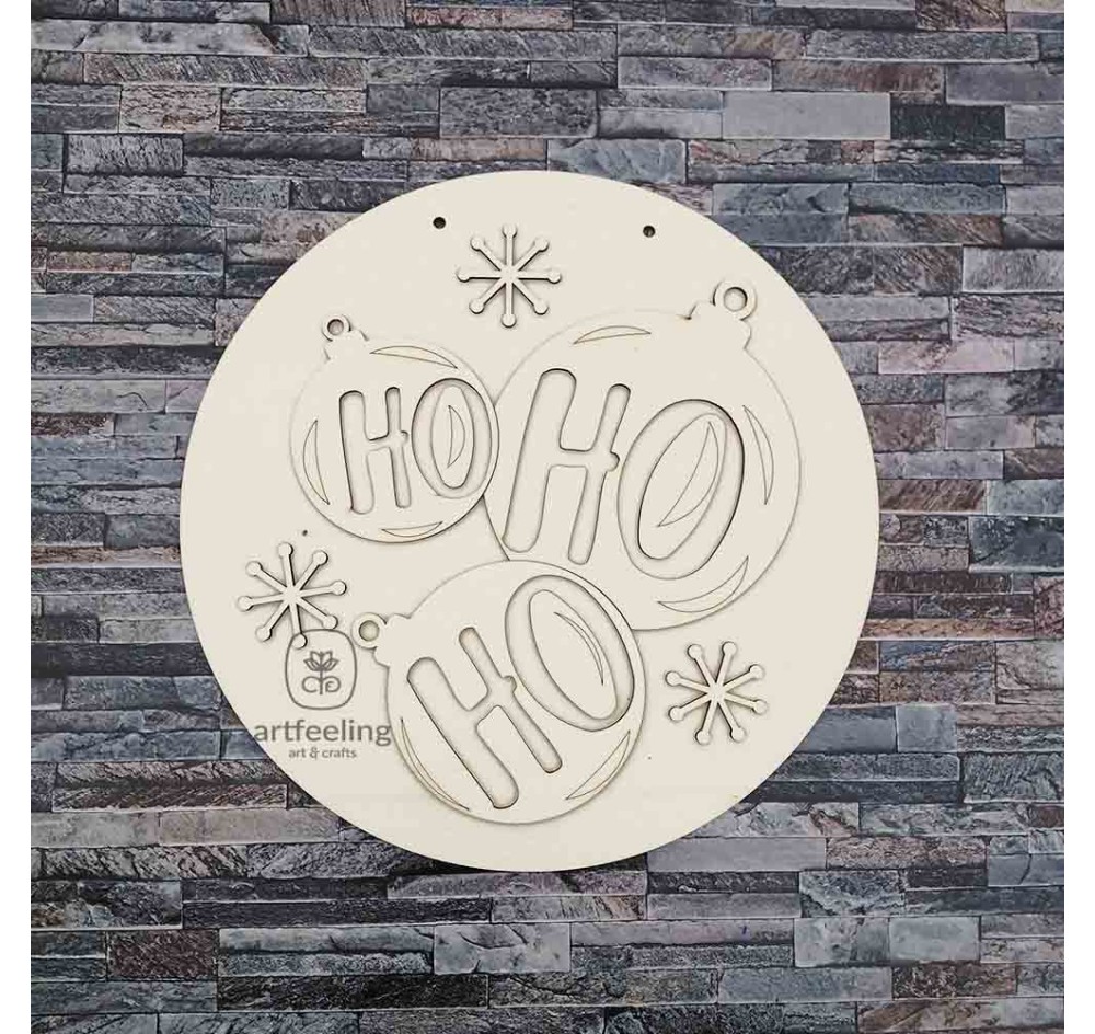 CORONITA CRACIUN PENTRU USA HO-HO-HO 40 CM