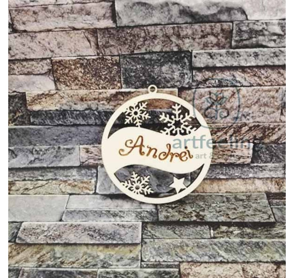 GLOB CU ONDULEU SI NUME GRAVAT