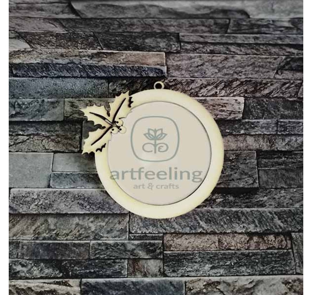 FORMA GLOB CU RAMA 10 CM CU LAUR