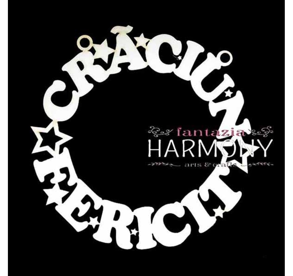 CORONITA "CRACIUN FERICIT" 30 CM