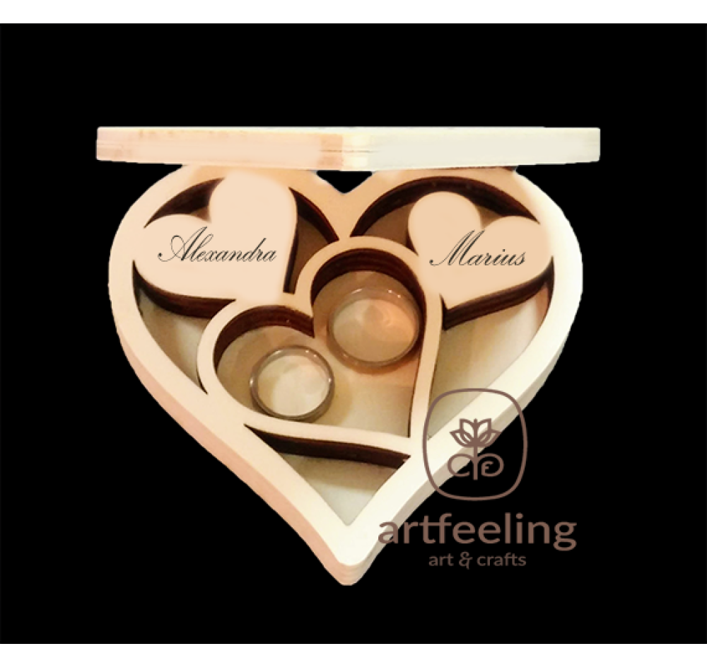 SET UMERASE MIRI + CUTIE VERIGHETE INIMA , MODEL 1