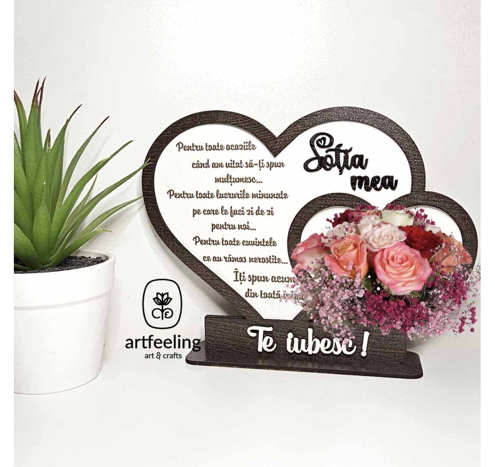 SUPORT INIMA CU TEXT- SOTIA MEA- TE IUBESC