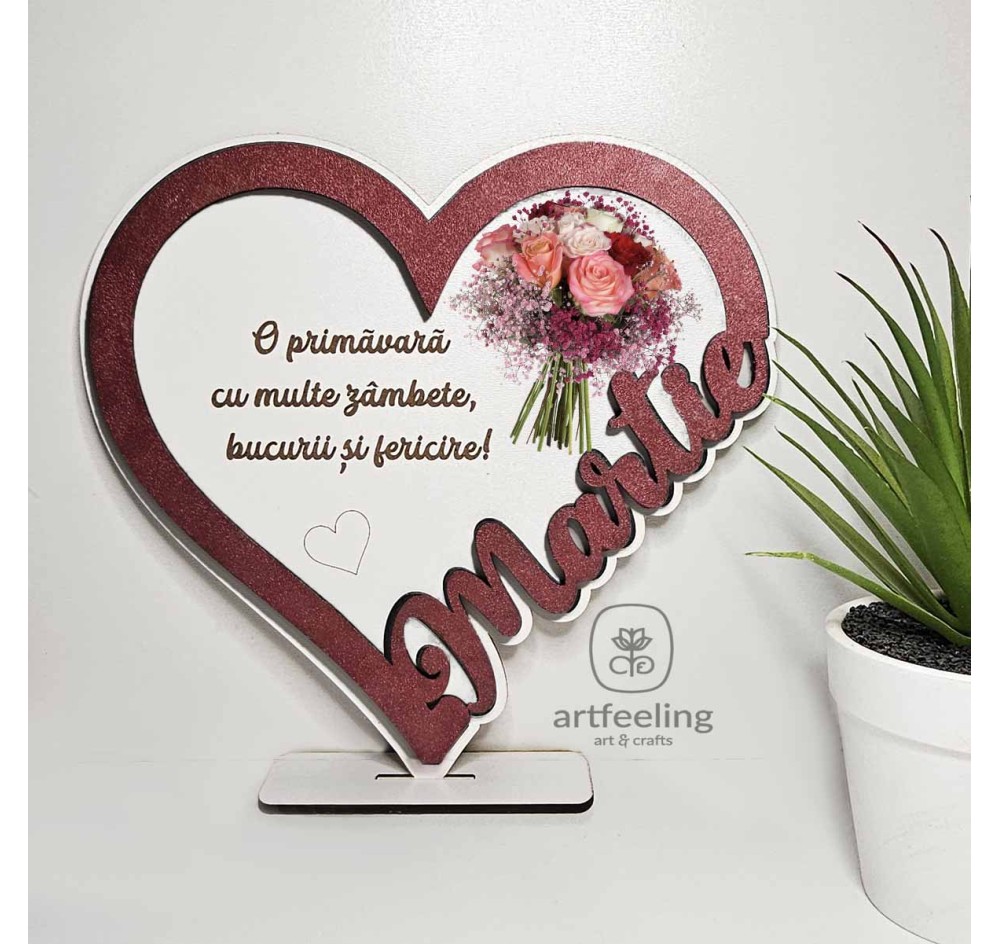 SUPORT INIMA CU TEXT- MARTIE- ROSU