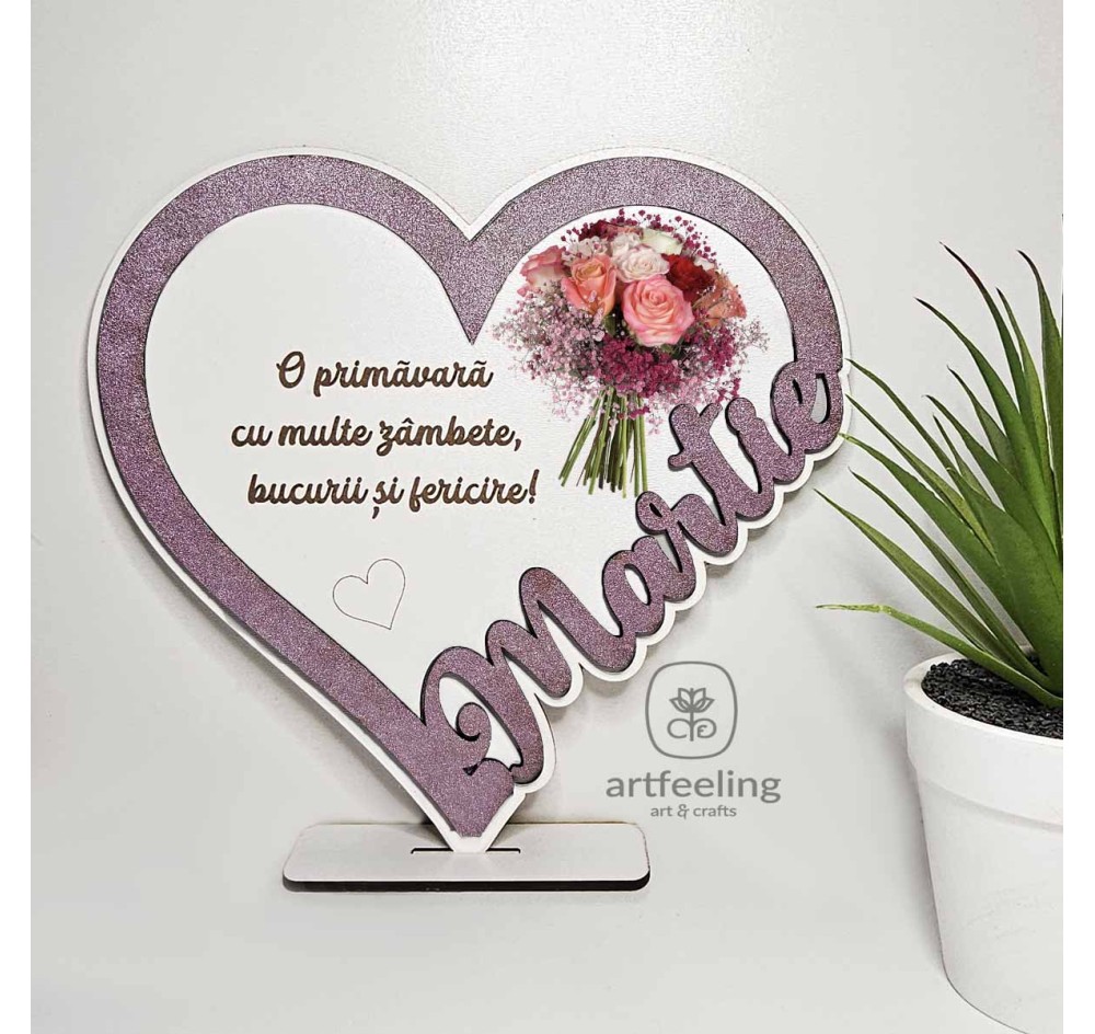 SUPORT INIMA CU TEXT- MARTIE- ROZ