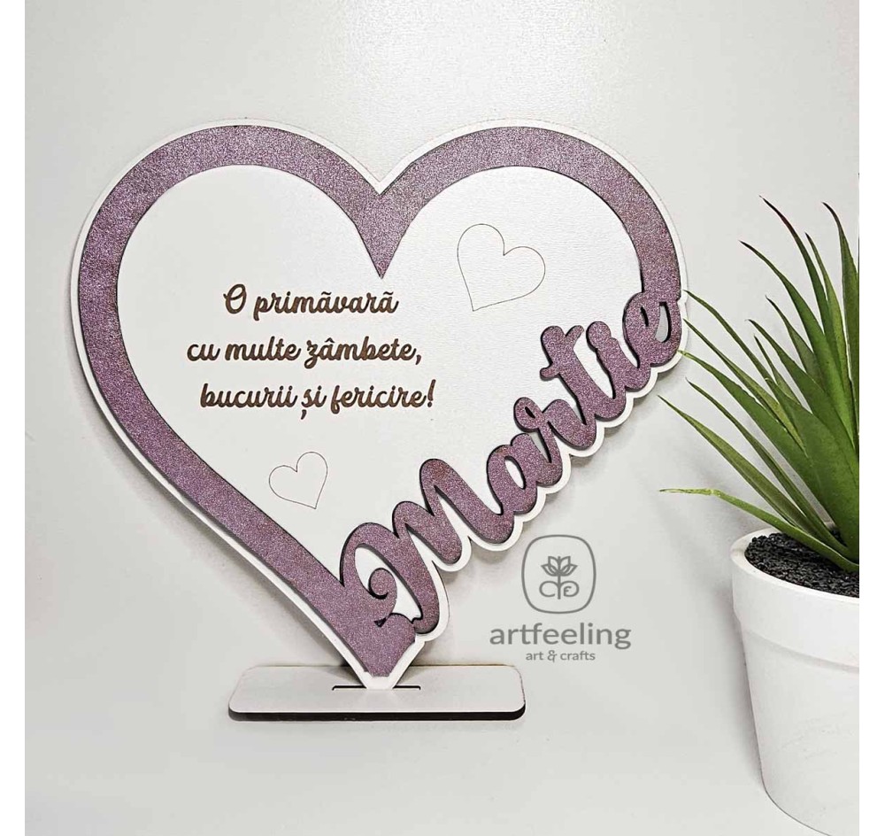 SUPORT INIMA CU TEXT- MARTIE- ROZ