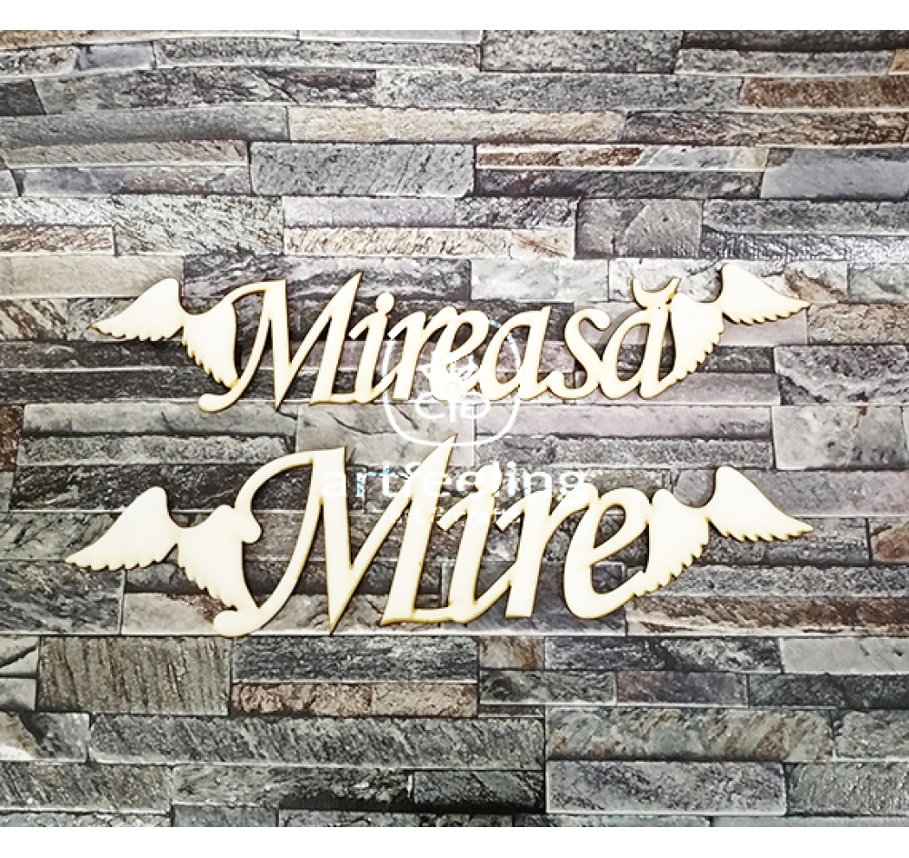 SET NUME PENTRU UMERAS MODEL A CU ARIPI