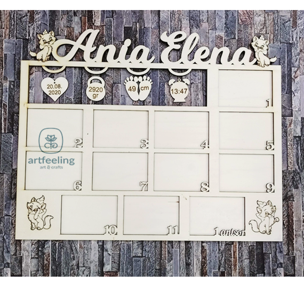 RAMA FOTO PRIMUL AN 62X50 CM-PISICA MARIE