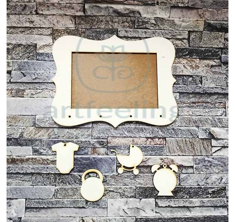 RAMA FOTO CU DATELE COPILASULUI 21X16 CM